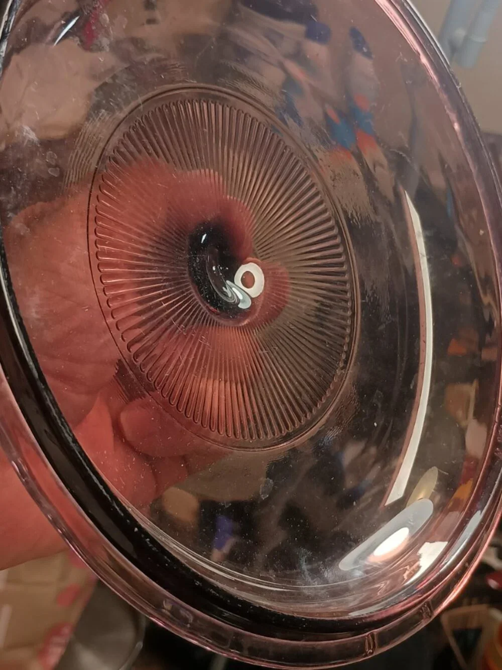 Vintage Pyrex V-2.5-C Cranberry 8.5